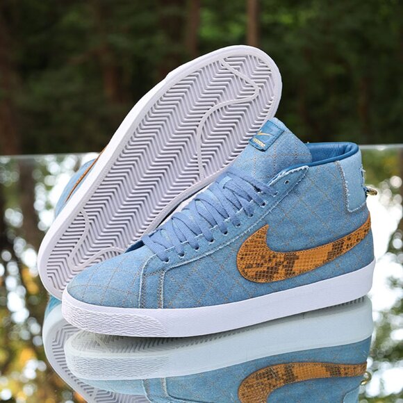 Nike Supreme x SB Zoom Blazer Mid Denim Blue - Picture 6 of 14